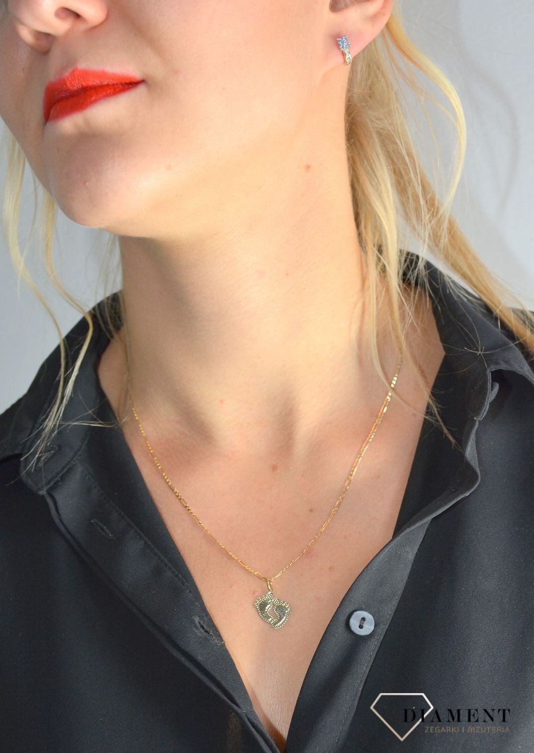 Złoty łańcuszek 585 figaro 2 mm DIA-LAN-1141-585 2mmv.jpg